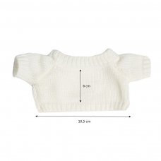 BU320-W: 20cm White Rabbit w/Sweater